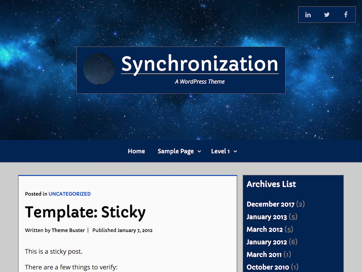 Synchronization Preview Wordpress Theme - Rating, Reviews, Preview, Demo & Download