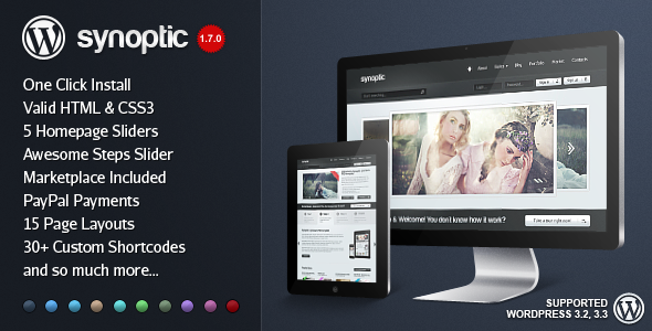 Synoptic Premium Preview Wordpress Theme - Rating, Reviews, Preview, Demo & Download