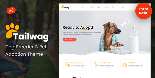 Tailwag Preview Wordpress Theme - Rating, Reviews, Preview, Demo & Download