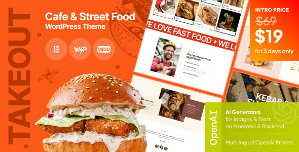 Takeout Preview Wordpress Theme - Rating, Reviews, Preview, Demo & Download