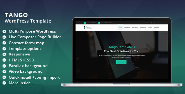 Tango Multi Preview Wordpress Theme - Rating, Reviews, Preview, Demo & Download