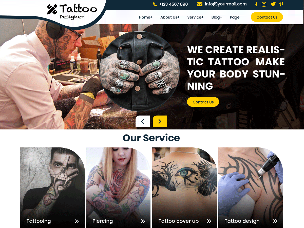 Tattoo Designer Preview Wordpress Theme - Rating, Reviews, Preview, Demo & Download