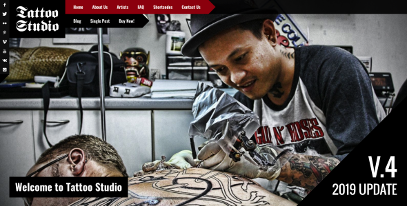 Tattoo Studio Preview Wordpress Theme - Rating, Reviews, Preview, Demo & Download