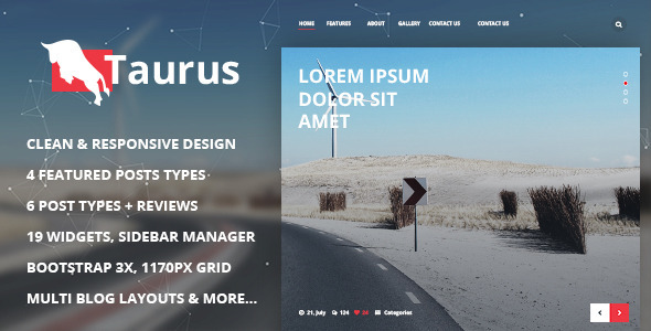 Taurus Preview Wordpress Theme - Rating, Reviews, Preview, Demo & Download