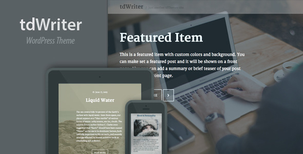 TdWriter Preview Wordpress Theme - Rating, Reviews, Preview, Demo & Download