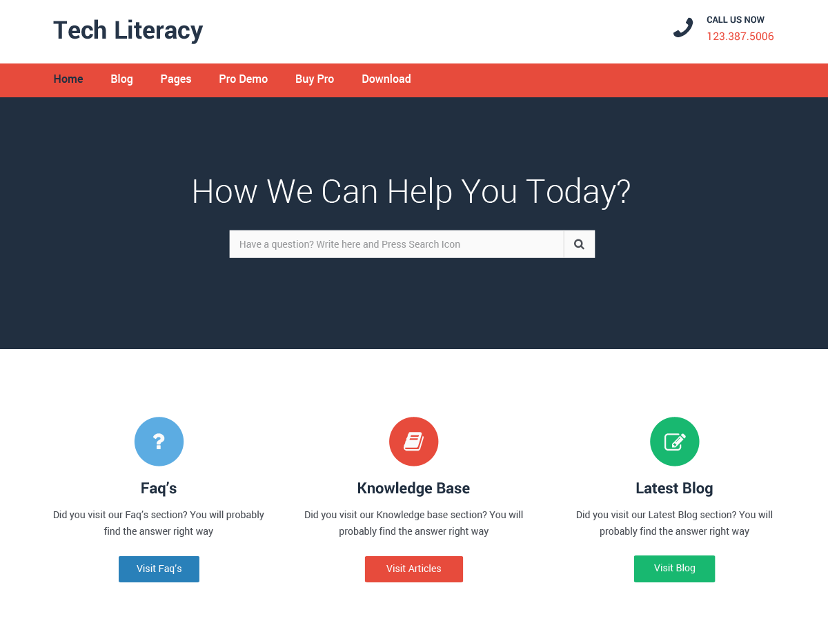 Tech Literacy Preview Wordpress Theme - Rating, Reviews, Preview, Demo & Download