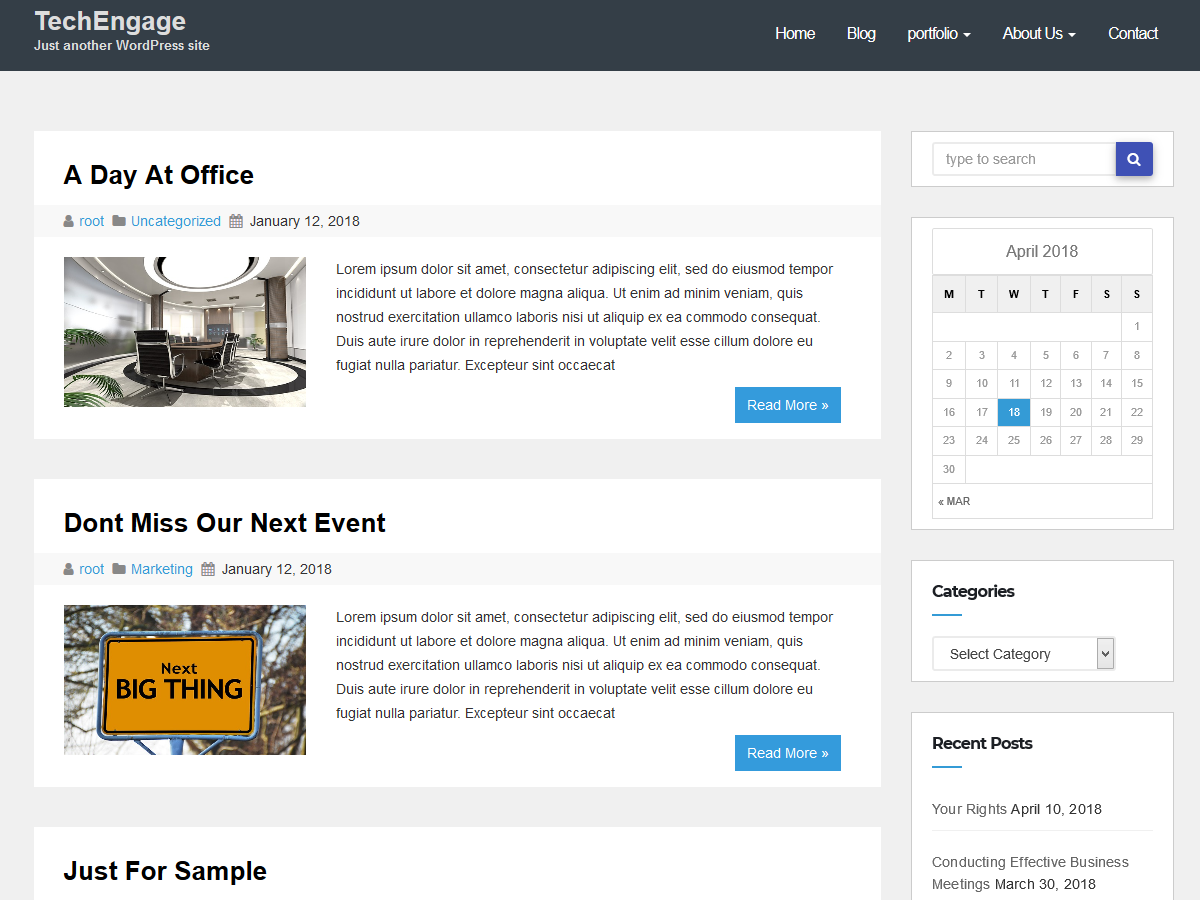 Techengage Preview Wordpress Theme - Rating, Reviews, Preview, Demo & Download
