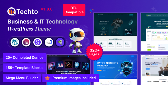 Techto Preview Wordpress Theme - Rating, Reviews, Preview, Demo & Download