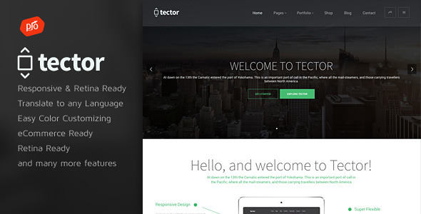 Tector Preview Wordpress Theme - Rating, Reviews, Preview, Demo & Download