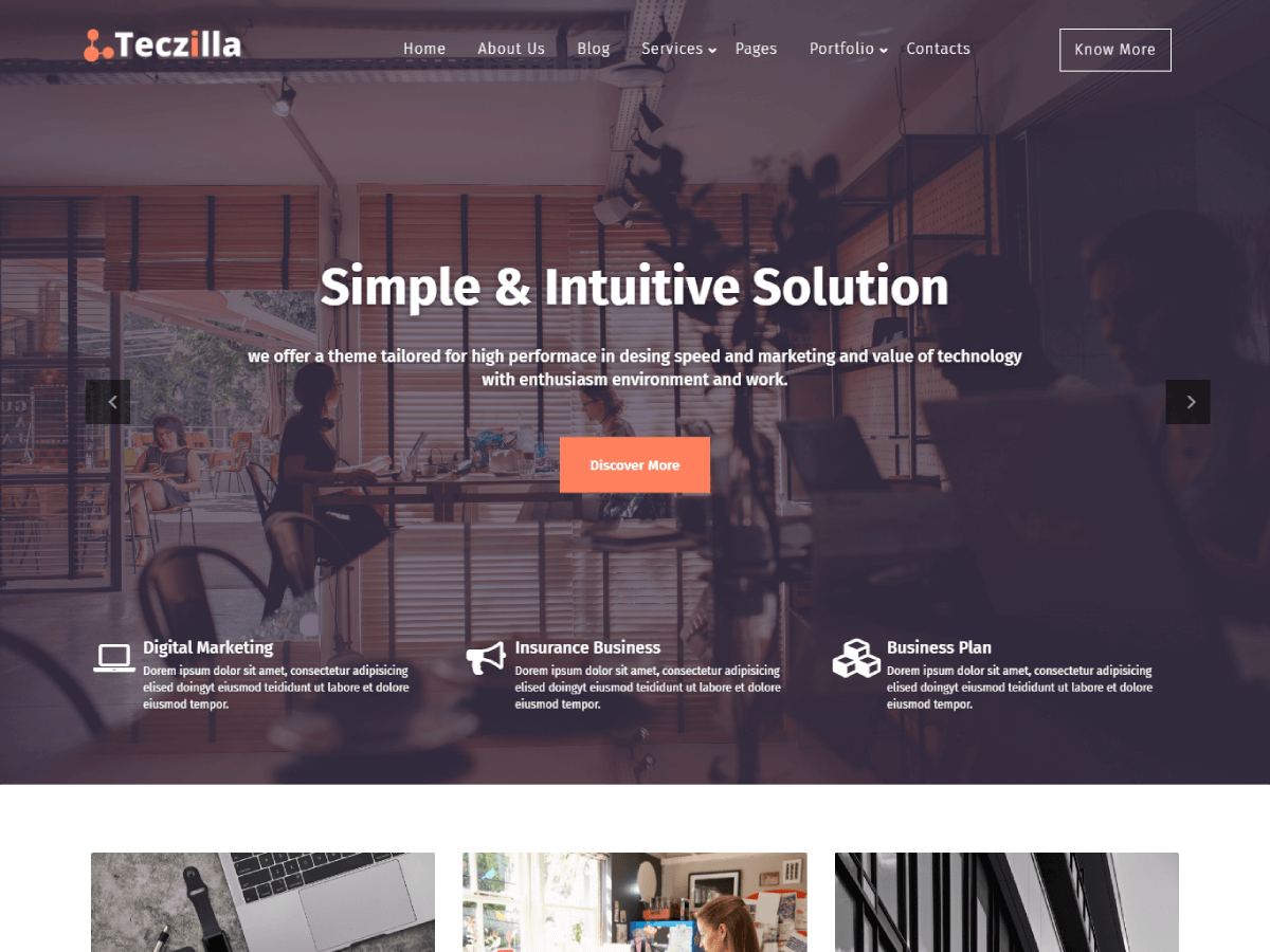 Teczilla Creative Preview Wordpress Theme - Rating, Reviews, Preview, Demo & Download