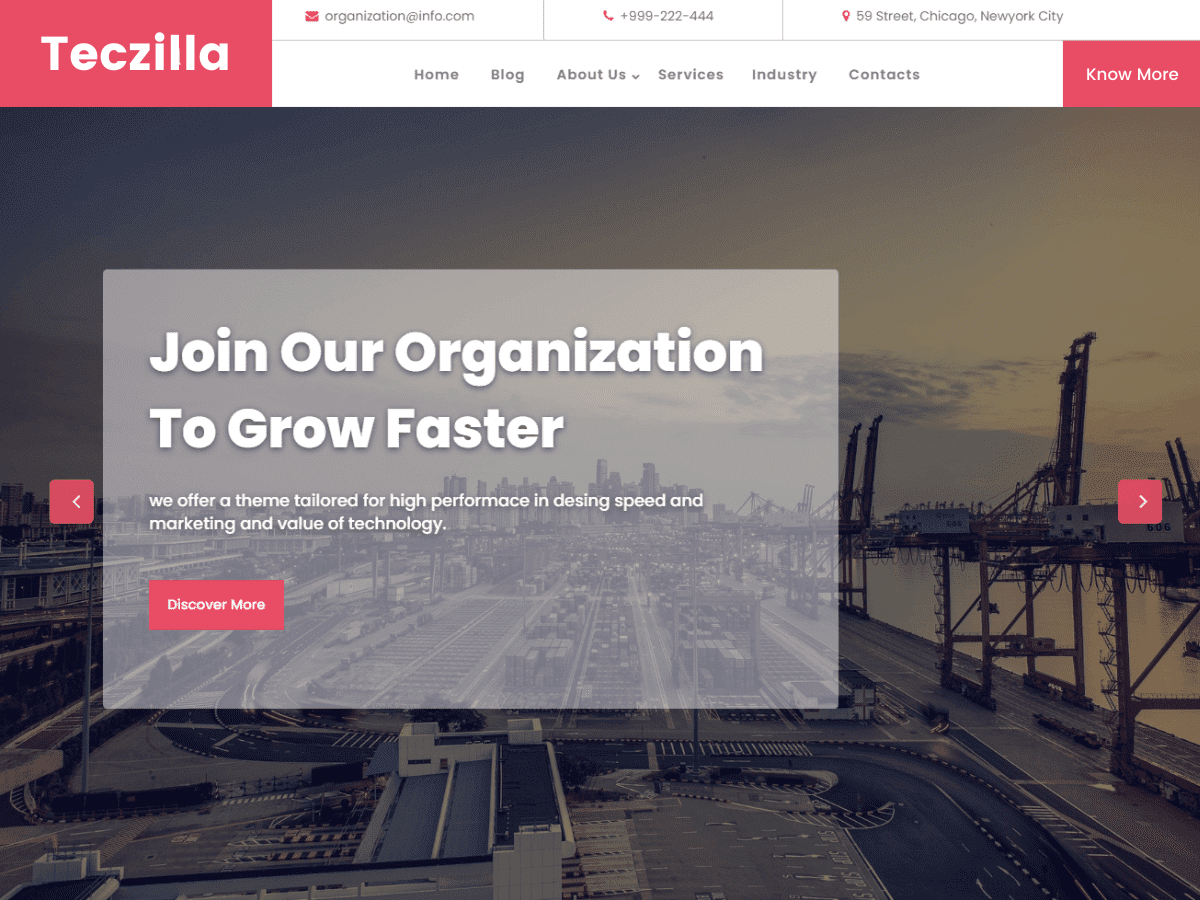 Teczilla Industry Preview Wordpress Theme - Rating, Reviews, Preview, Demo & Download
