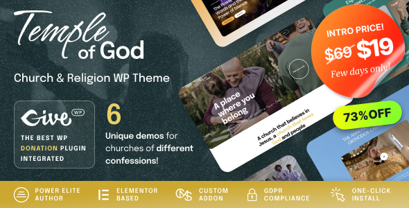 Temple Of Preview Wordpress Theme - Rating, Reviews, Preview, Demo & Download