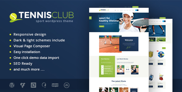 Tennis Club Preview Wordpress Theme - Rating, Reviews, Preview, Demo & Download