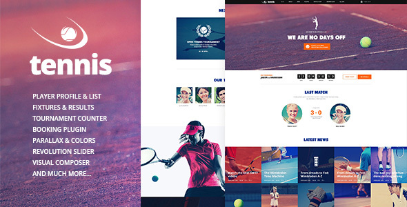 Tennis Preview Wordpress Theme - Rating, Reviews, Preview, Demo & Download