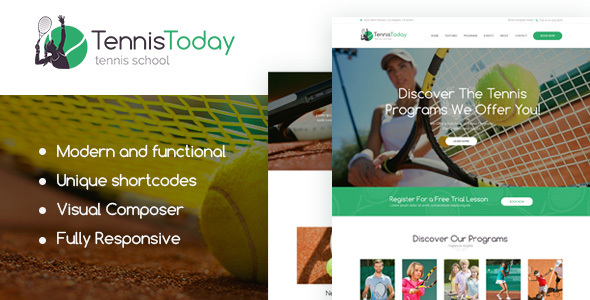 Tennis Today Preview Wordpress Theme - Rating, Reviews, Preview, Demo & Download