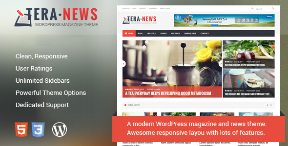 TeraNews Preview Wordpress Theme - Rating, Reviews, Preview, Demo & Download