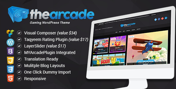 The Arcade Preview Wordpress Theme - Rating, Reviews, Preview, Demo & Download