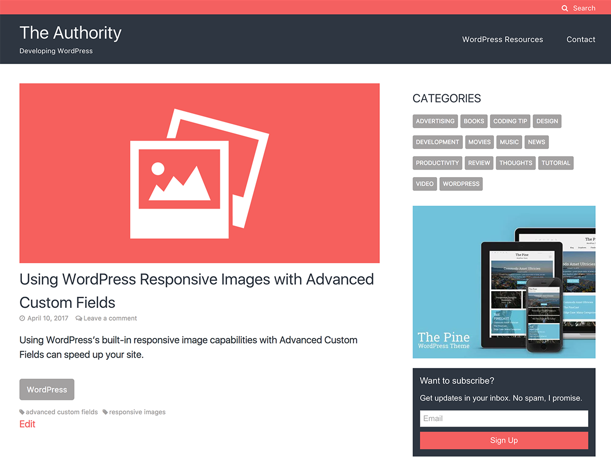 The Authority Preview Wordpress Theme - Rating, Reviews, Preview, Demo & Download