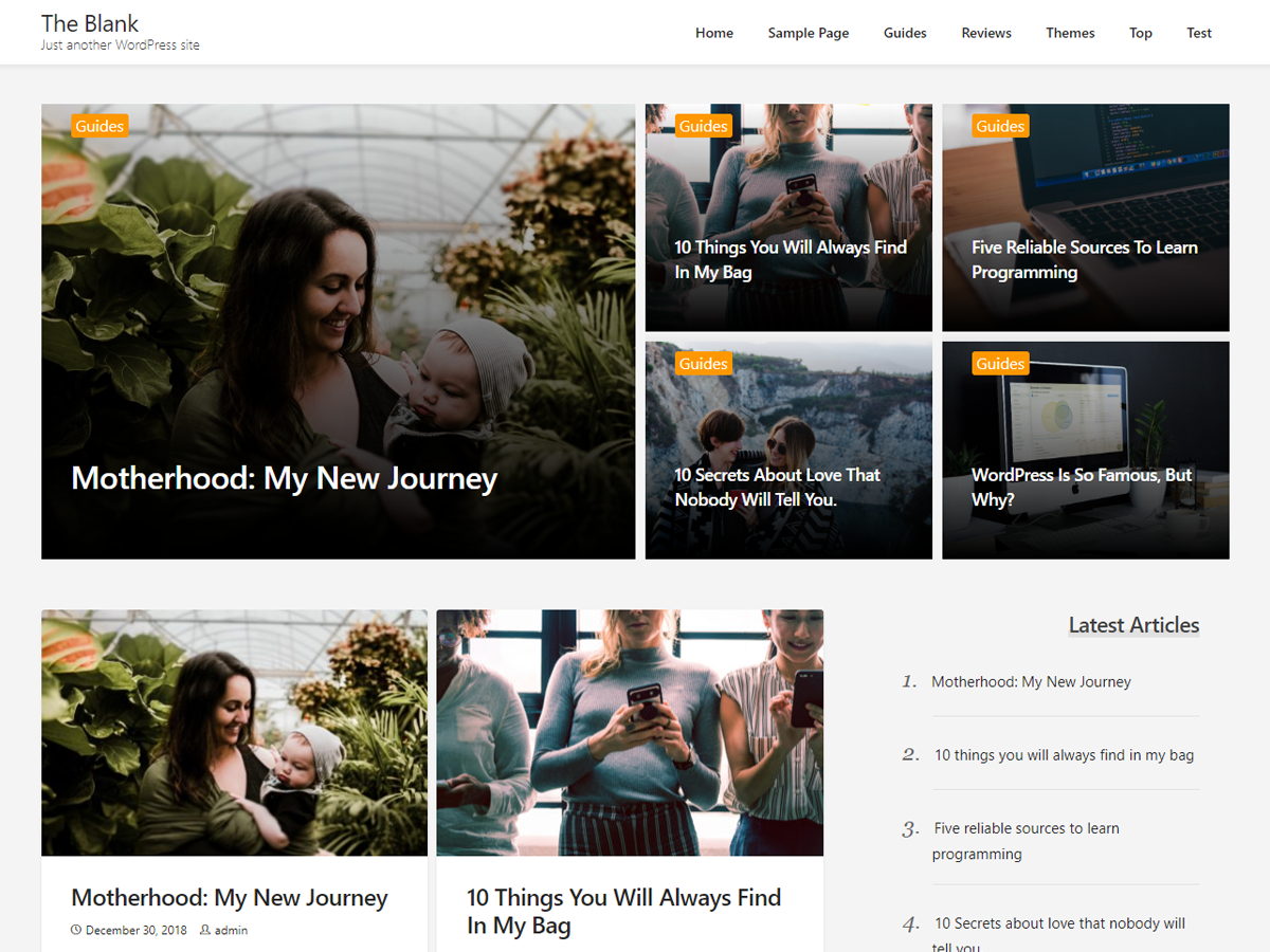 The Blank Preview Wordpress Theme - Rating, Reviews, Preview, Demo & Download