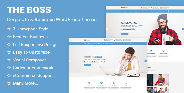 The Boss Preview Wordpress Theme - Rating, Reviews, Preview, Demo & Download