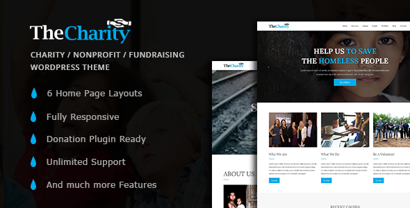 The Charity Preview Wordpress Theme - Rating, Reviews, Preview, Demo & Download