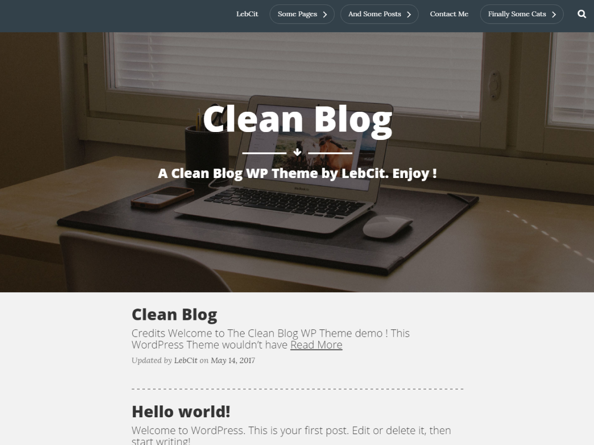 The Clean Preview Wordpress Theme - Rating, Reviews, Preview, Demo & Download