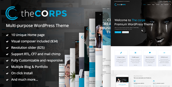 The Corps Preview Wordpress Theme - Rating, Reviews, Preview, Demo & Download
