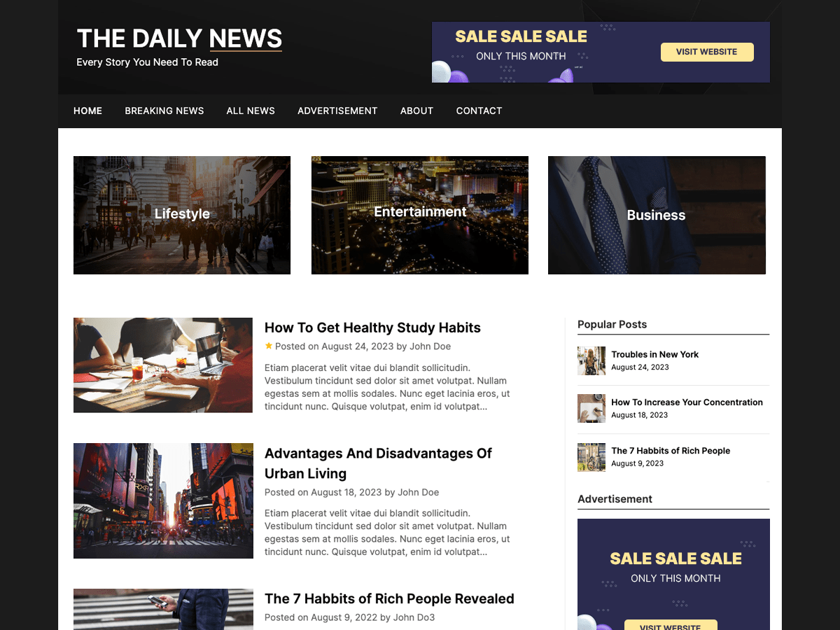 The Daily Preview Wordpress Theme - Rating, Reviews, Preview, Demo & Download