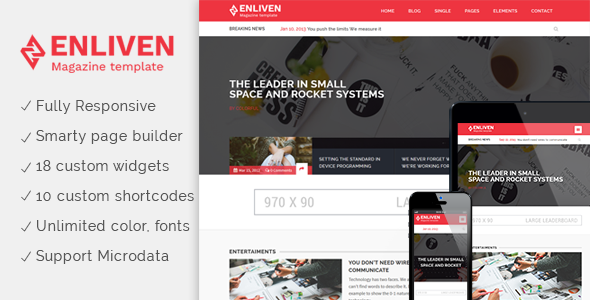 The Enliven Preview Wordpress Theme - Rating, Reviews, Preview, Demo & Download
