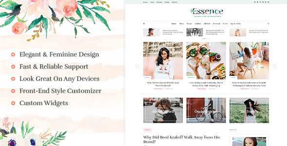 The Essence Preview Wordpress Theme - Rating, Reviews, Preview, Demo & Download