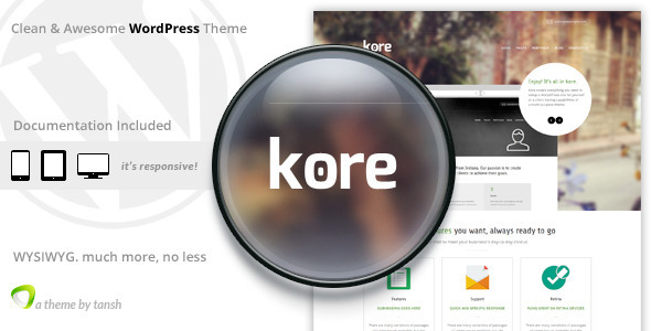 The Kore Preview Wordpress Theme - Rating, Reviews, Preview, Demo & Download