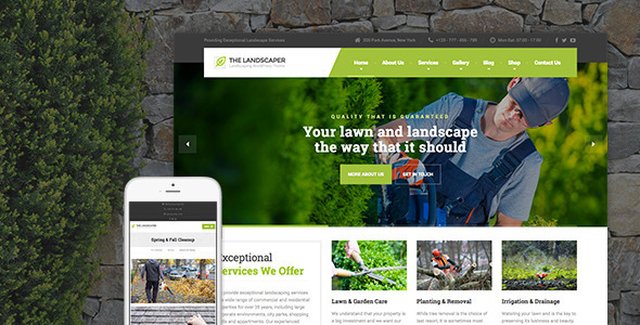 The Landscaper Preview Wordpress Theme - Rating, Reviews, Preview, Demo & Download