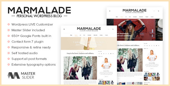 The Marmalade Preview Wordpress Theme - Rating, Reviews, Preview, Demo & Download