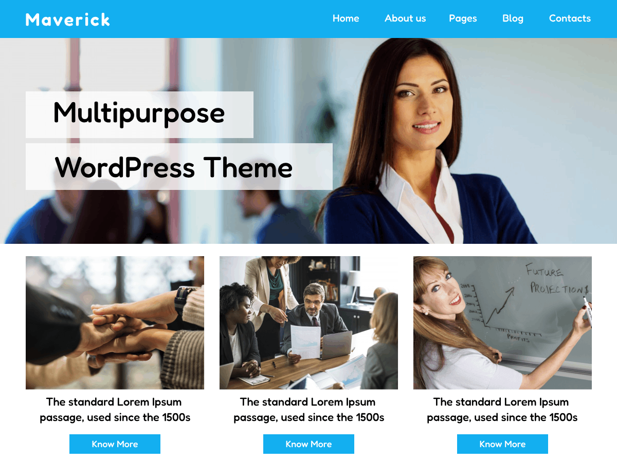 The Maverick Preview Wordpress Theme - Rating, Reviews, Preview, Demo & Download
