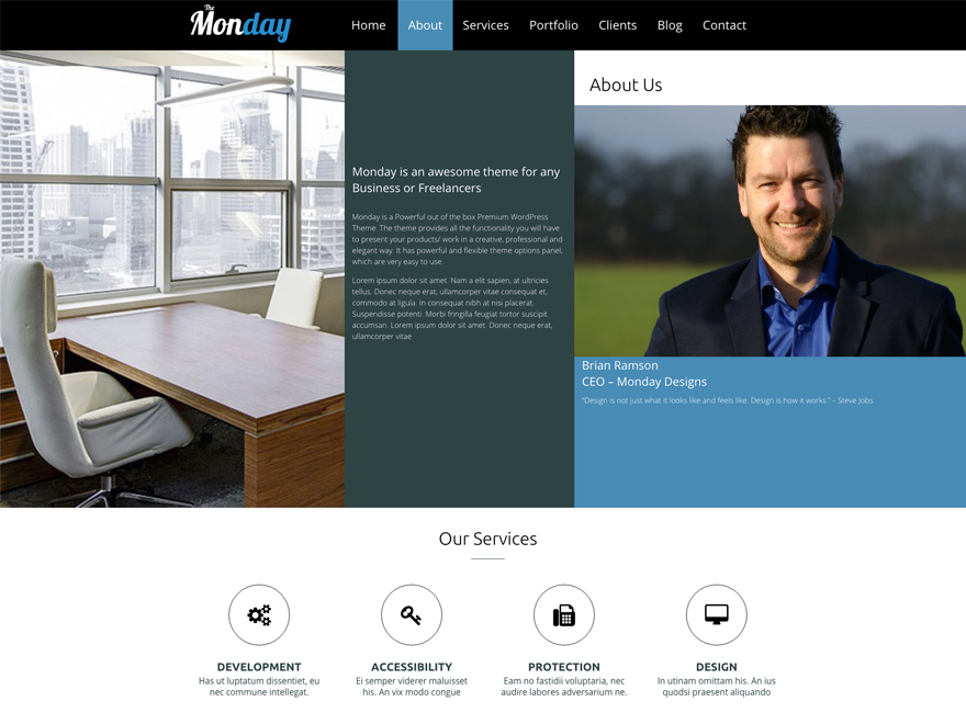 The Monday Preview Wordpress Theme - Rating, Reviews, Preview, Demo & Download