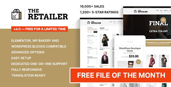The Retailer Preview Wordpress Theme - Rating, Reviews, Preview, Demo & Download