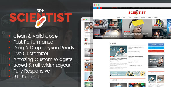 The Scientist Preview Wordpress Theme - Rating, Reviews, Preview, Demo & Download