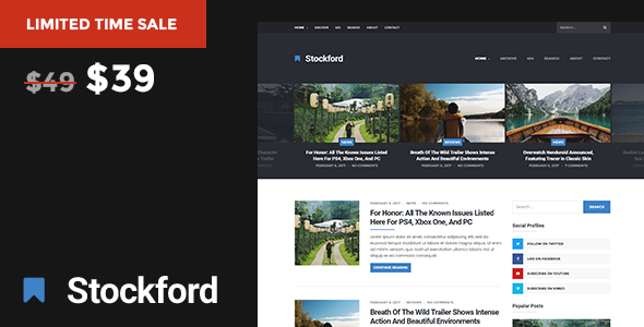 The Stockford Preview Wordpress Theme - Rating, Reviews, Preview, Demo & Download