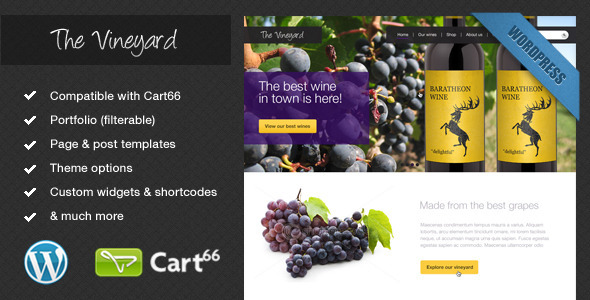 The Vineyard Preview Wordpress Theme - Rating, Reviews, Preview, Demo & Download