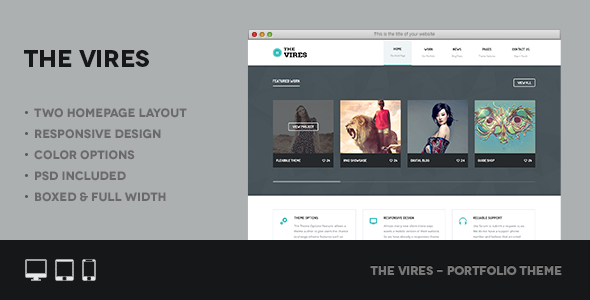 The Vires Preview Wordpress Theme - Rating, Reviews, Preview, Demo & Download