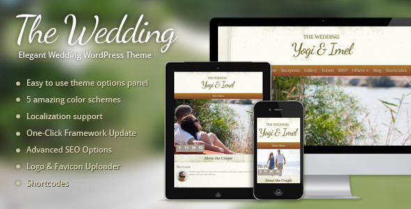 The Wedding Preview Wordpress Theme - Rating, Reviews, Preview, Demo & Download