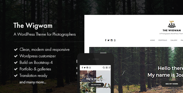 The Wigwam Preview Wordpress Theme - Rating, Reviews, Preview, Demo & Download