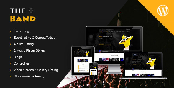 TheBand Music Preview Wordpress Theme - Rating, Reviews, Preview, Demo & Download