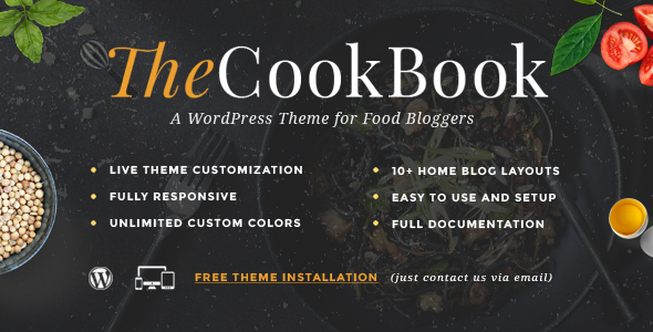 TheCookBook Preview Wordpress Theme - Rating, Reviews, Preview, Demo & Download