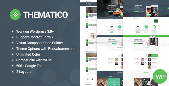 Thematico Preview Wordpress Theme - Rating, Reviews, Preview, Demo & Download