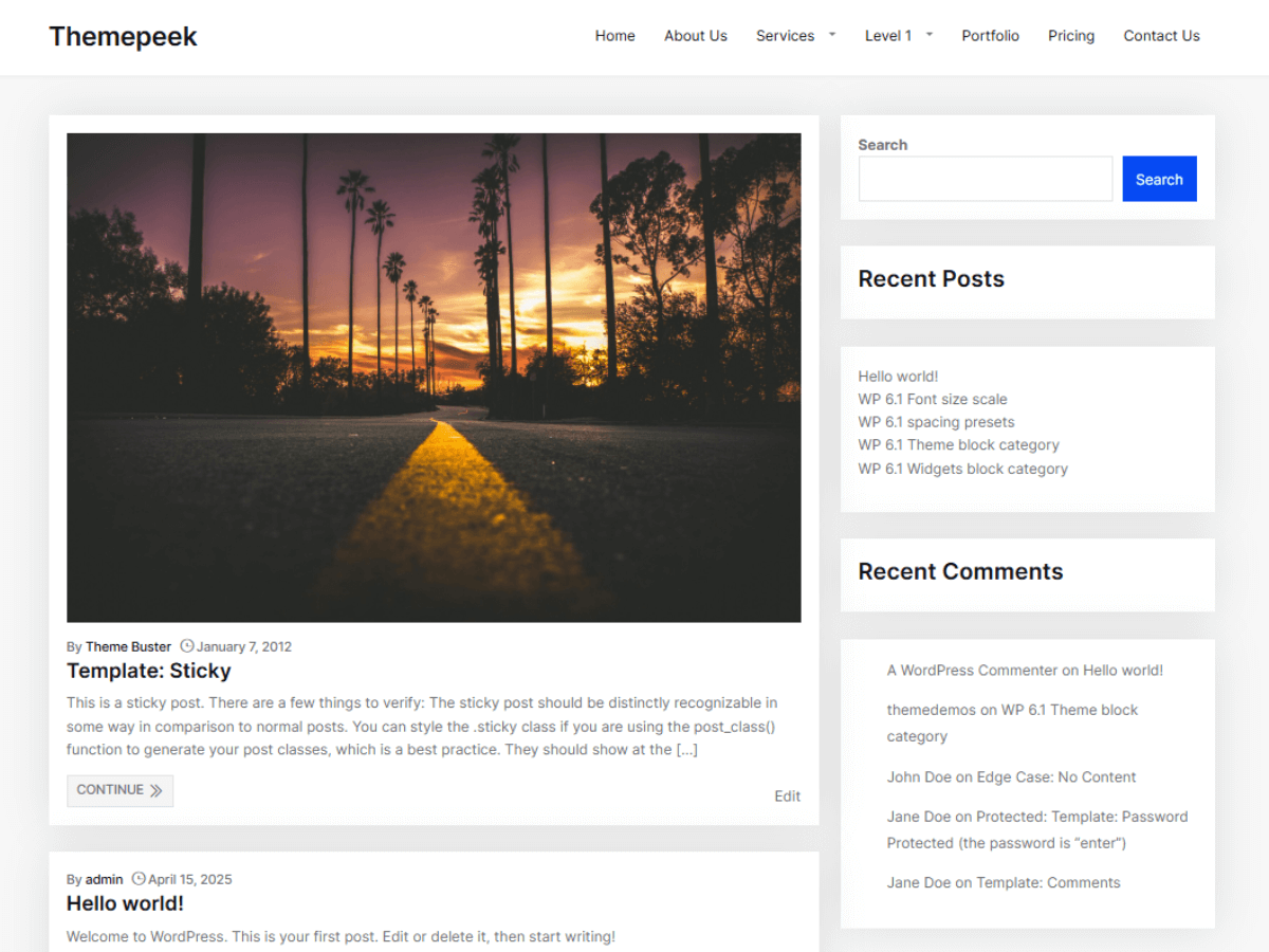 Themepeek Preview Wordpress Theme - Rating, Reviews, Preview, Demo & Download
