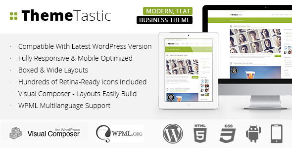 ThemeTastic Flat Preview Wordpress Theme - Rating, Reviews, Preview, Demo & Download