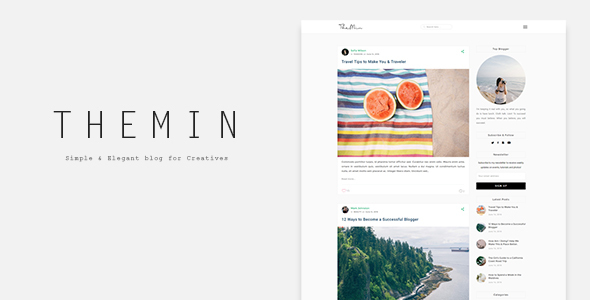 TheMin Preview Wordpress Theme - Rating, Reviews, Preview, Demo & Download