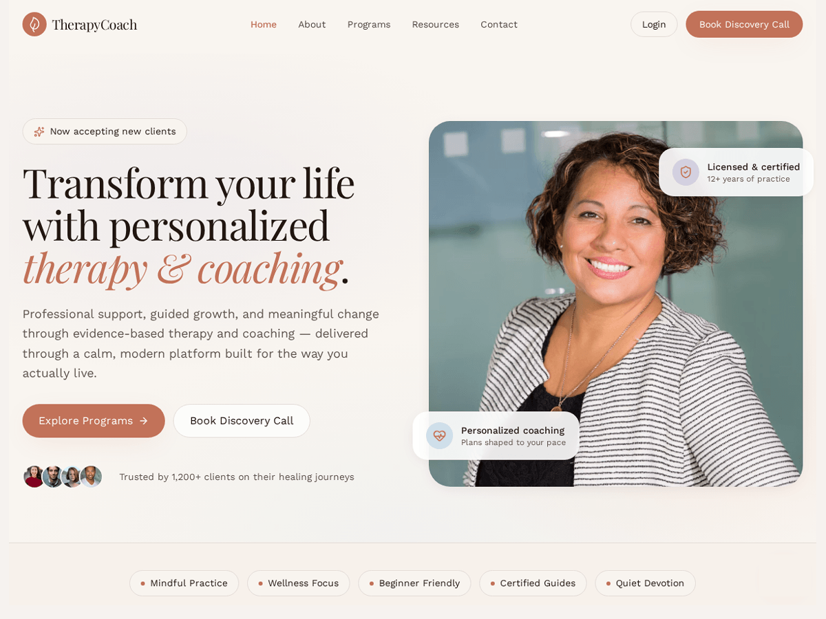 Therapy Coach Preview Wordpress Theme - Rating, Reviews, Preview, Demo & Download