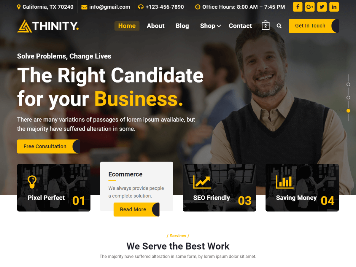 Thinity Preview Wordpress Theme - Rating, Reviews, Preview, Demo & Download